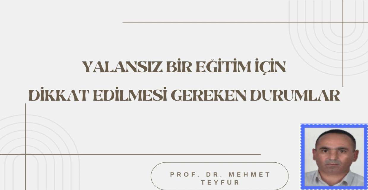 YALANSIZ BİR EĞİTİM İÇİN DİKKAT EDİLMESİ GEREKEN DURUMLAR